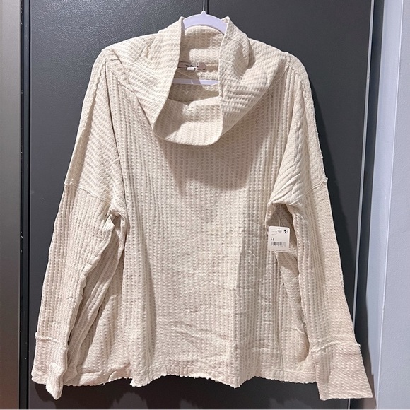 Nwt Free People Juicy Long Sleeves Thermal Top Stone Cold Size Small - Picture 2 of 6